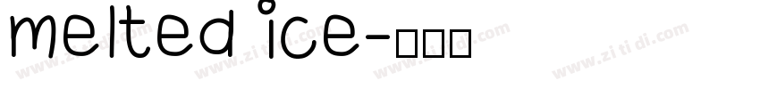 melted ice字体转换